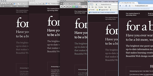 Text rendering across browsers