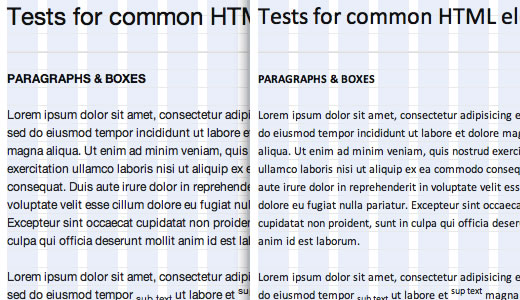 Helvetica (left), Calibri (right)