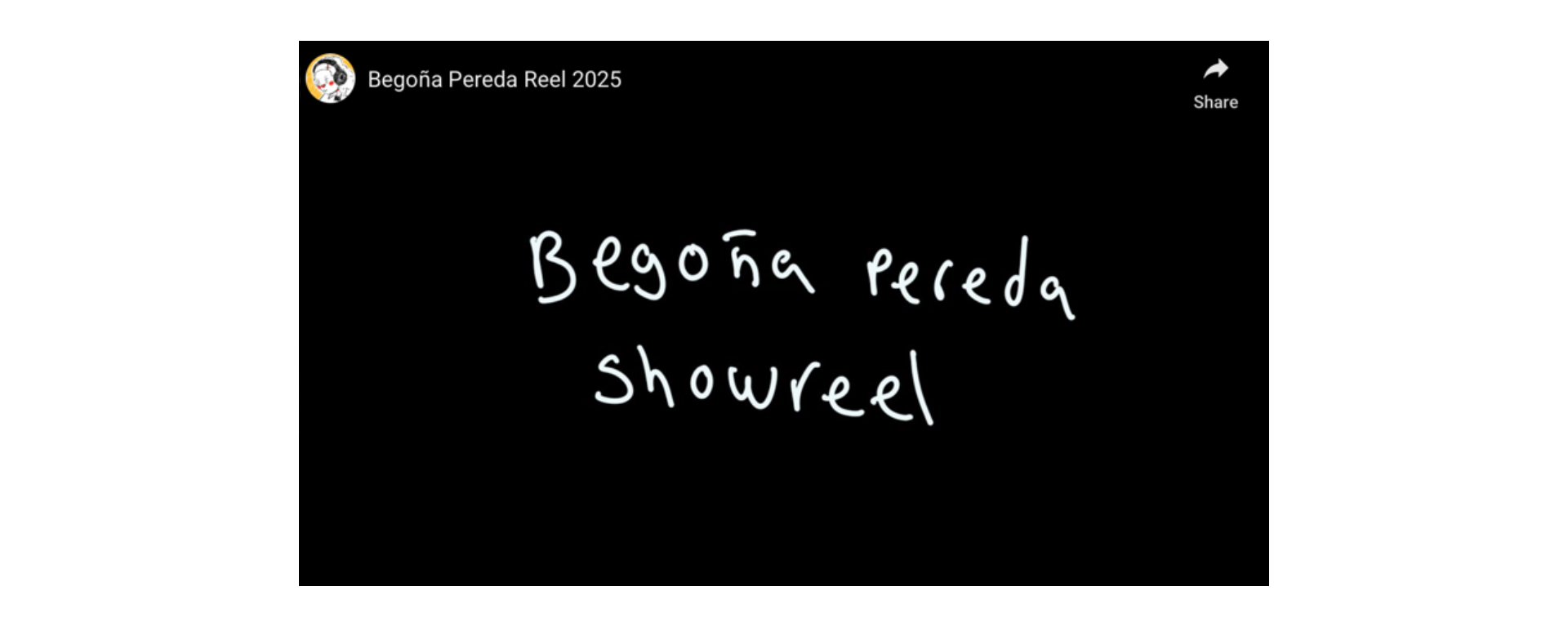 Inspiration from Bego’s YouTube showreel.
