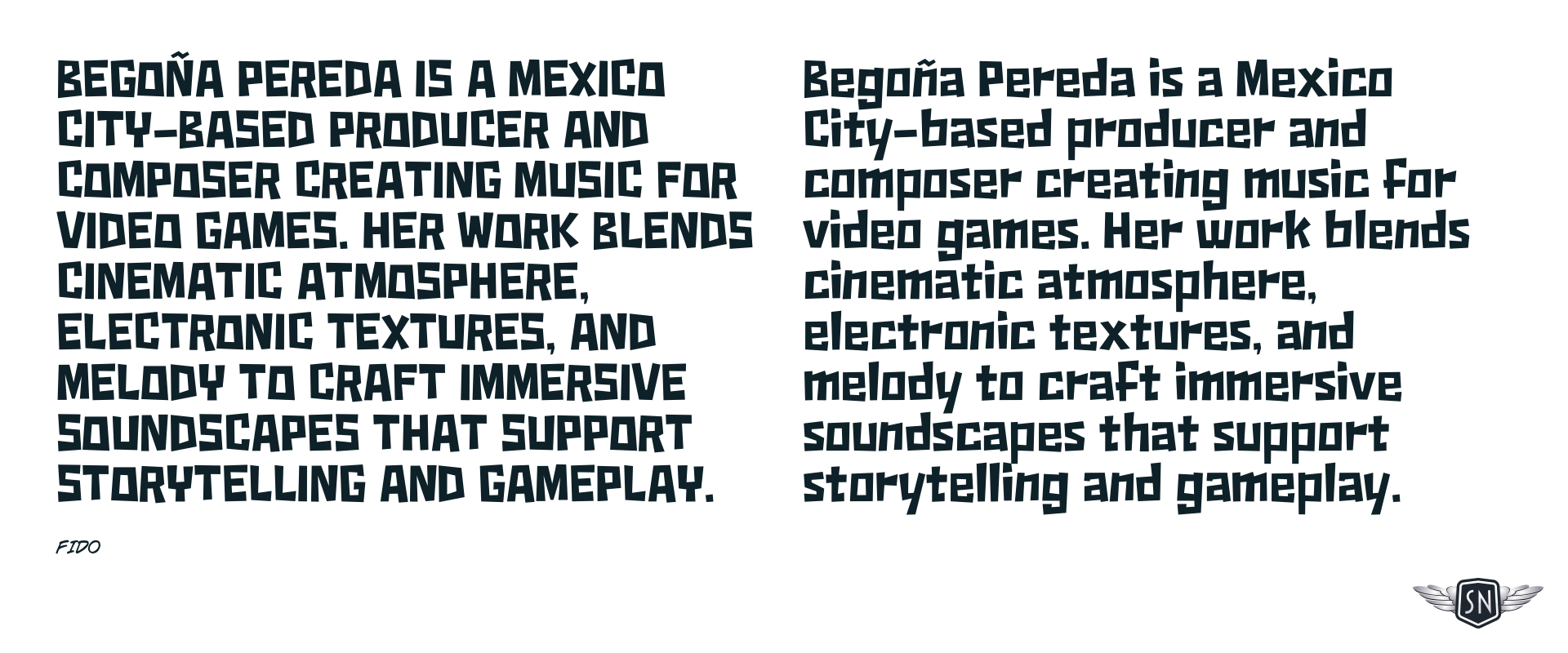Ensuring type is legible in both upper and lowercases.