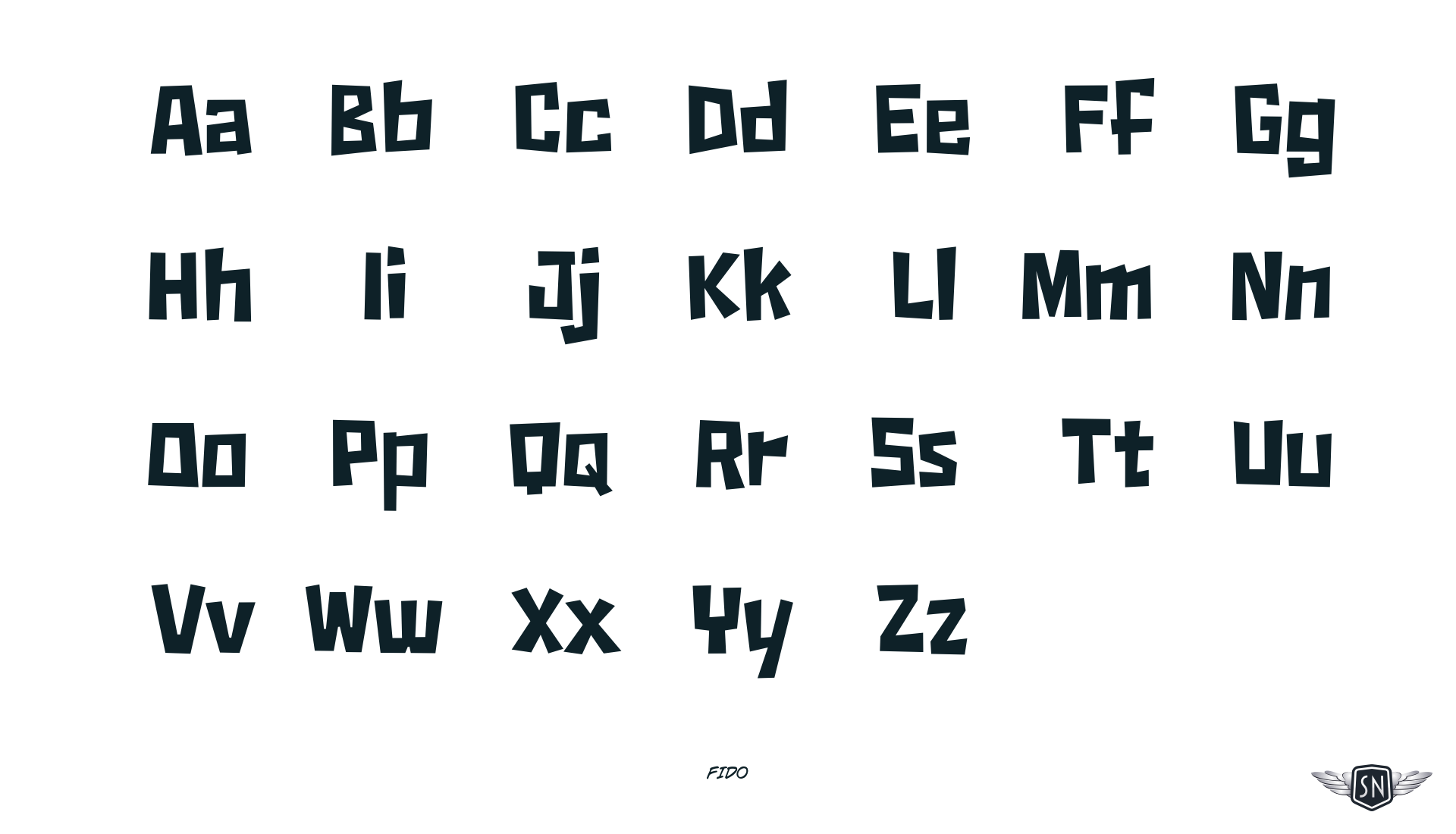 Close-up of individual letterforms.