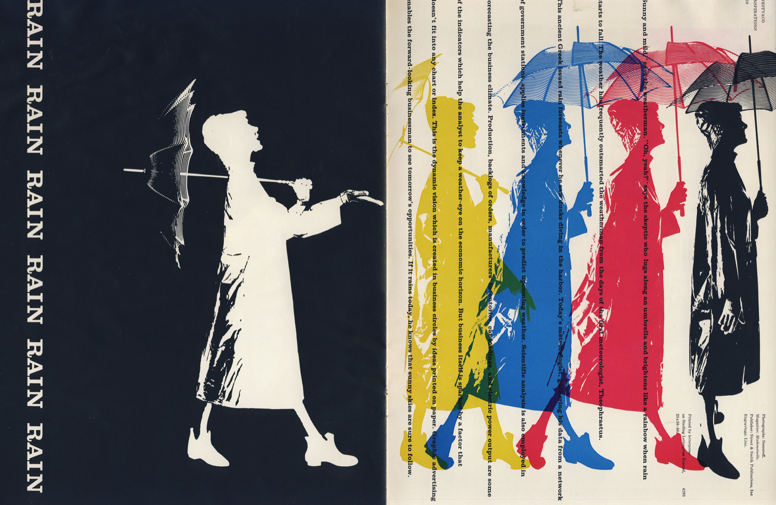 Inspiration for the design by Bradbury Thompson