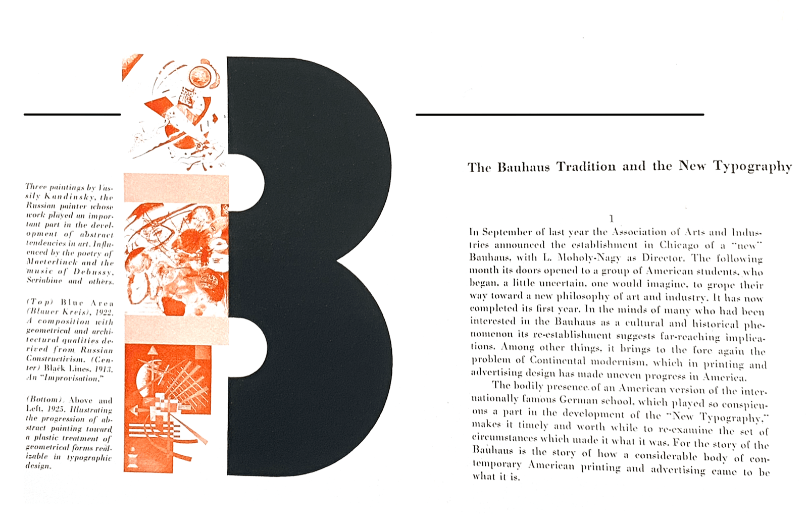 Inspiration for the design by Bradbury Thompson